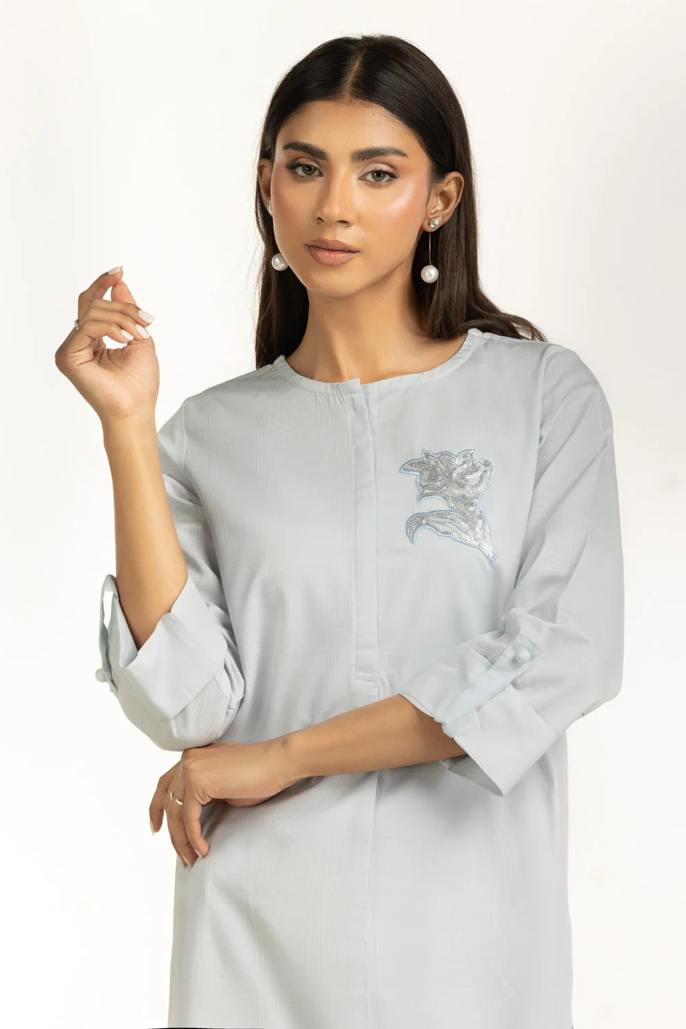 Dobby Embroidered Co-Ord Set - Image 3