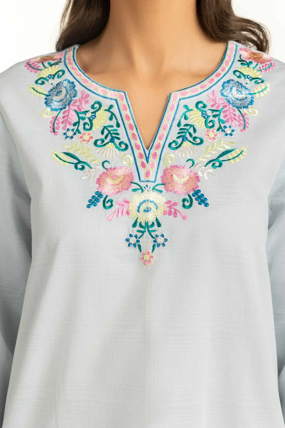 Dobby Embroidered Co-Ord Set - Image 2