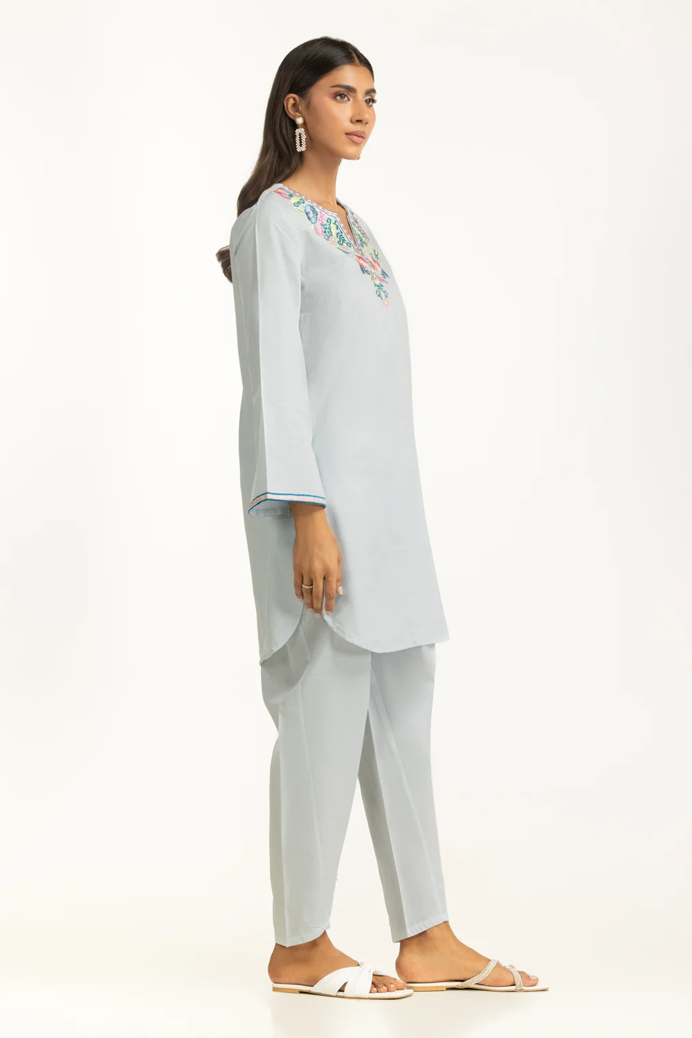 Dobby Embroidered Co-Ord Set - Image 4