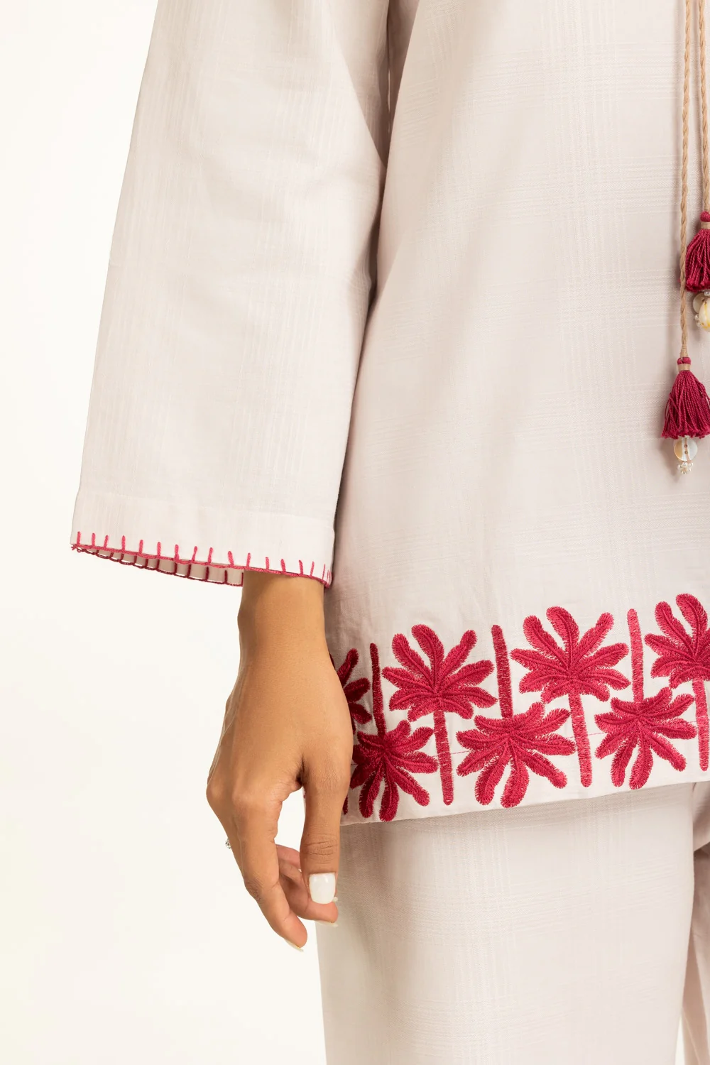 Dobby Embroidered Co-Ord Set - Image 4