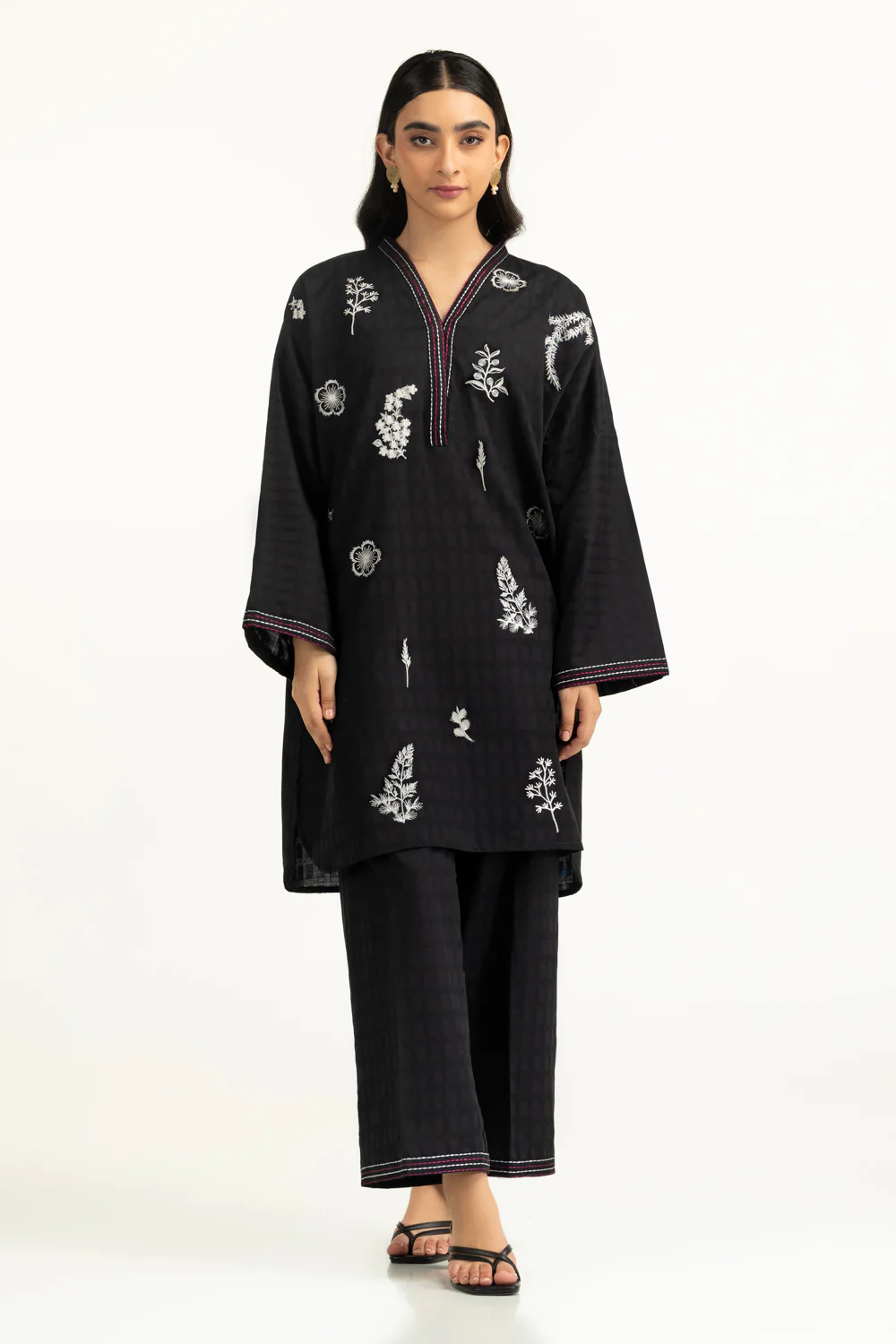 Dobby Embroidered Co-Ord Set