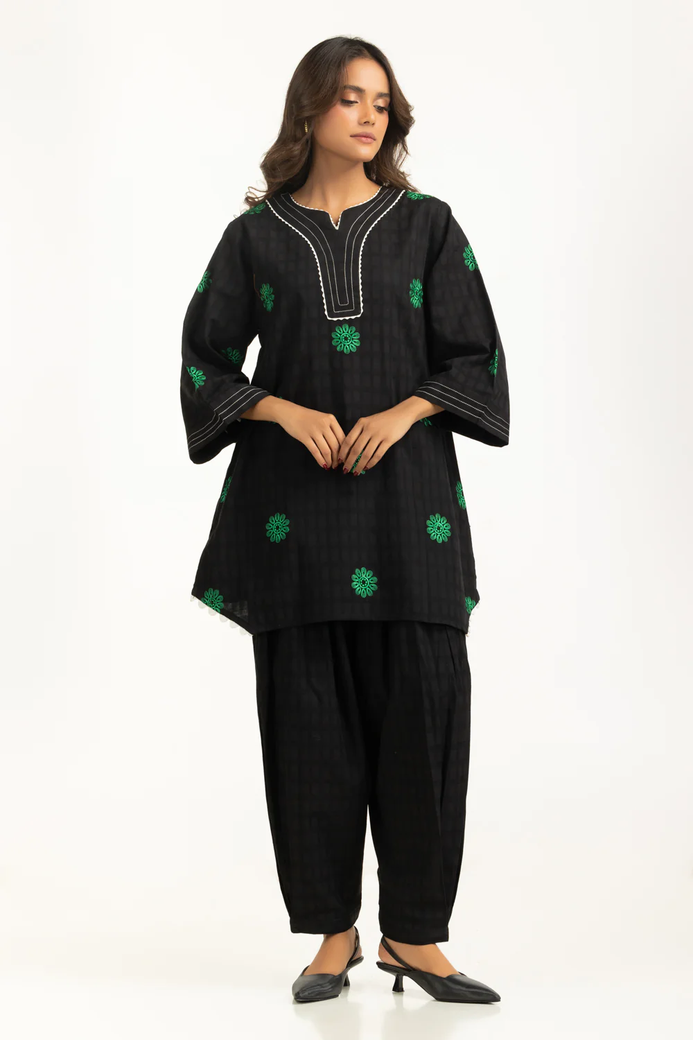 Dobby Embroidered Co-Ord Set - Image 3
