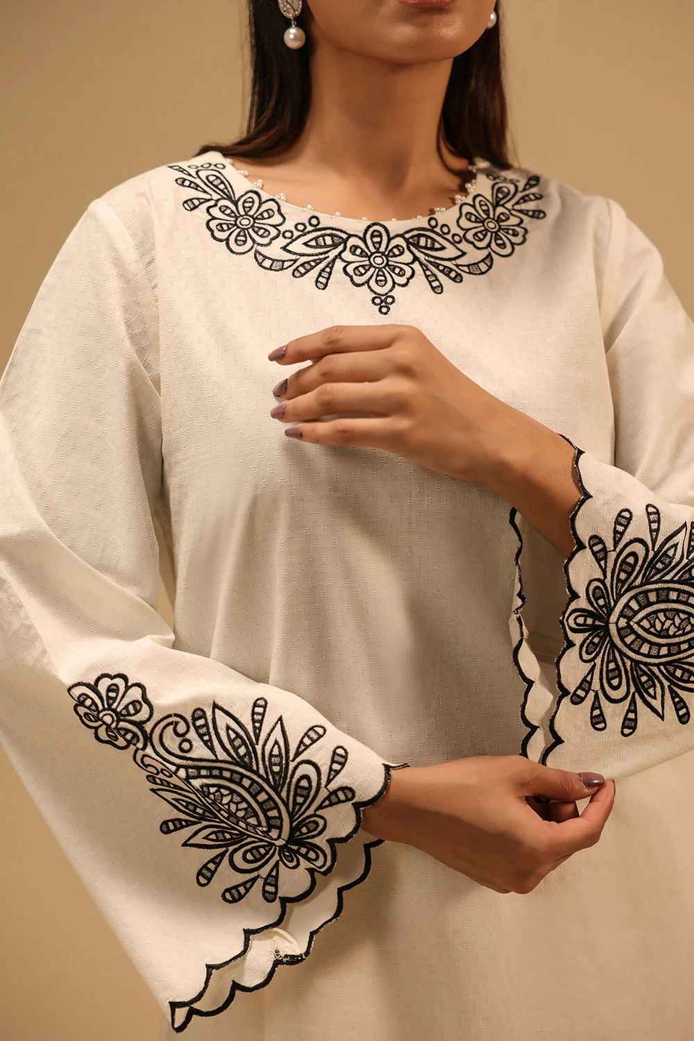 Dobby Embroidered Co-Ord Set - Image 2