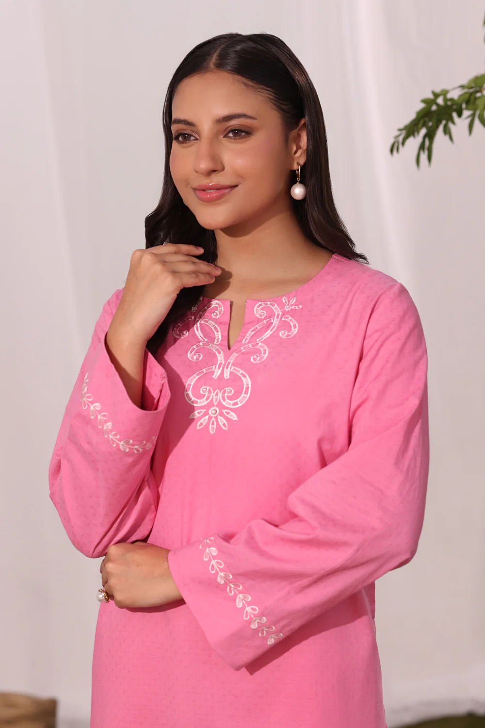Dobby Embroidered Co-Ord Set - Image 4