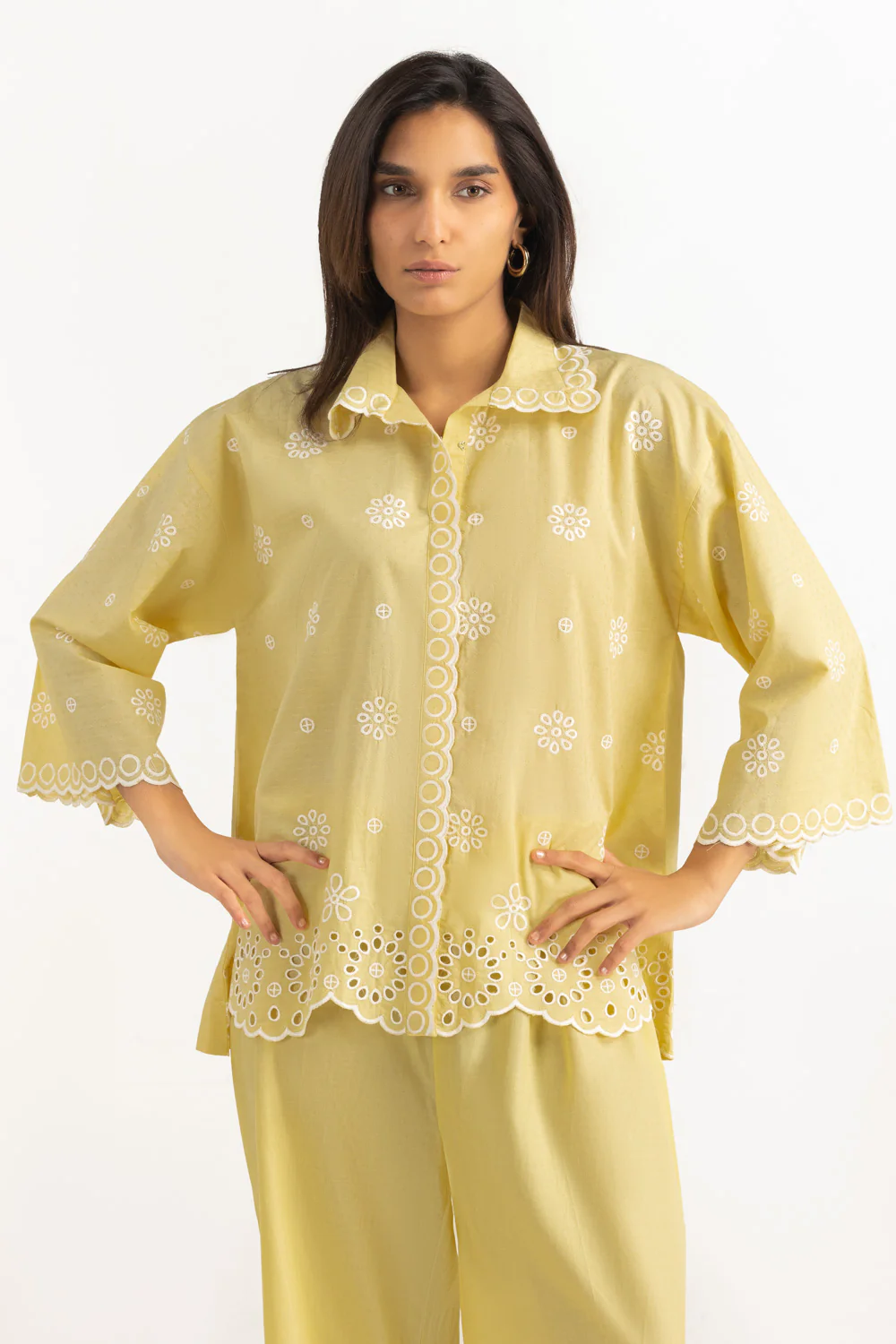 Dobby Embroidered Co-Ord Set - Image 4