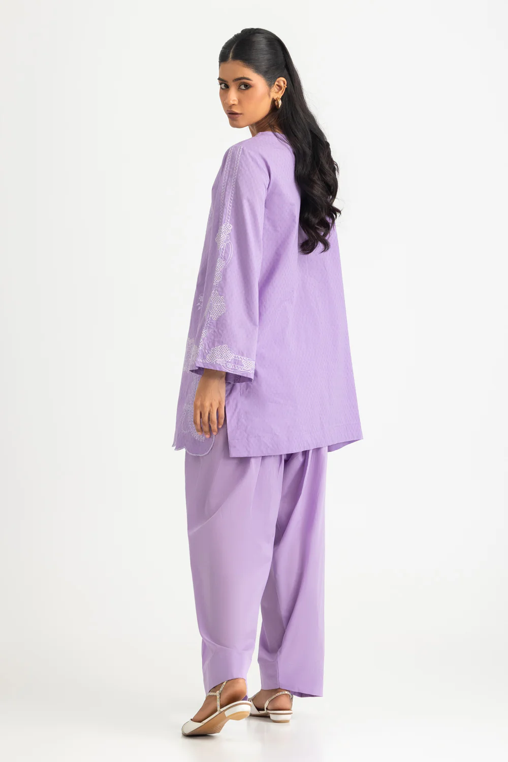Dobby Embroidered Shirt And Dyed Trouser - Image 6