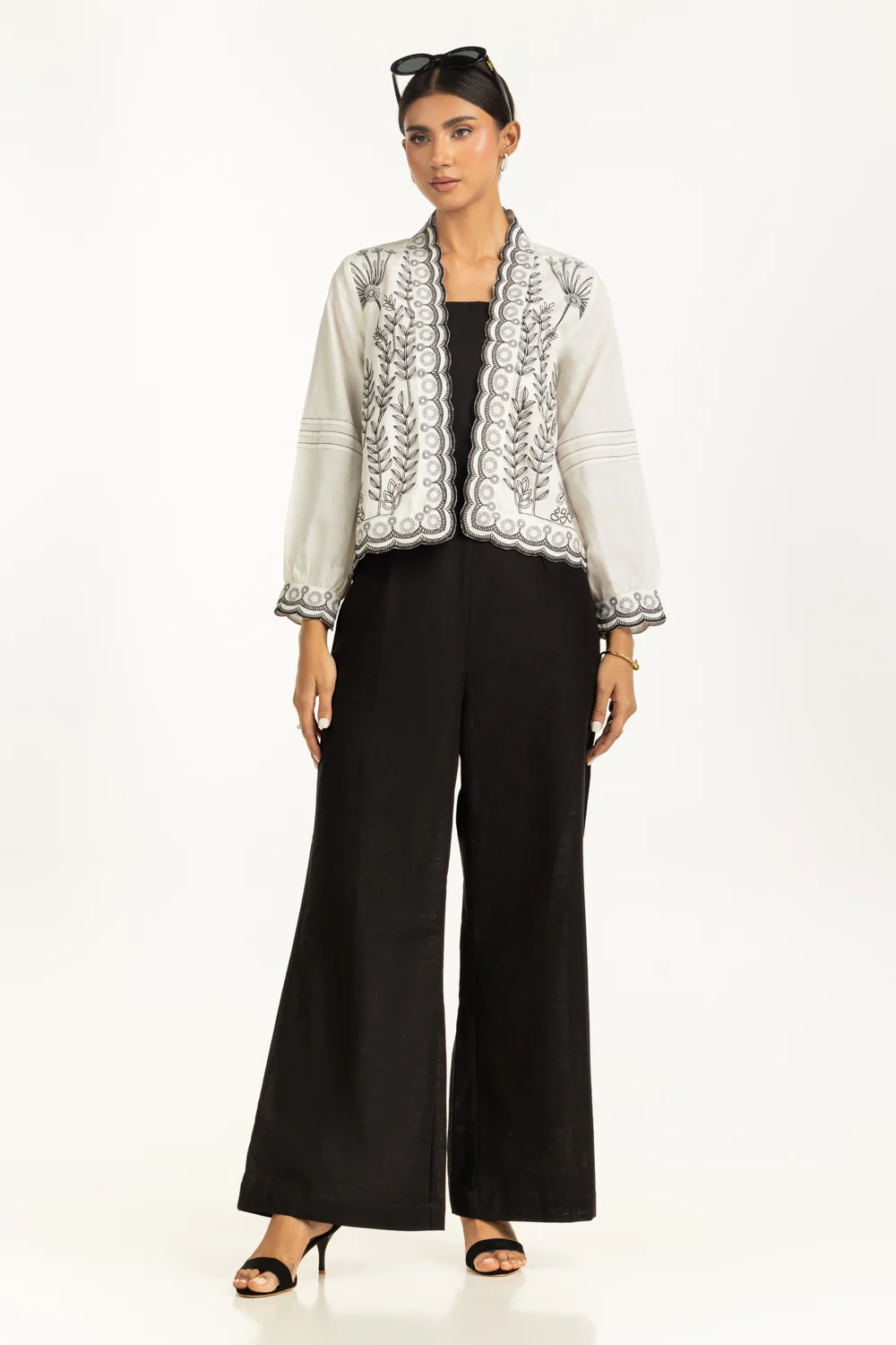 Dobby Embroidered Waist Coat