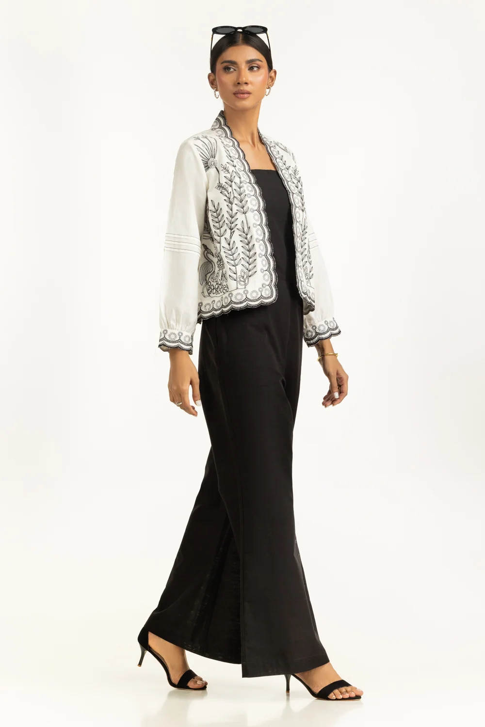 Dobby Embroidered Waist Coat - Image 4