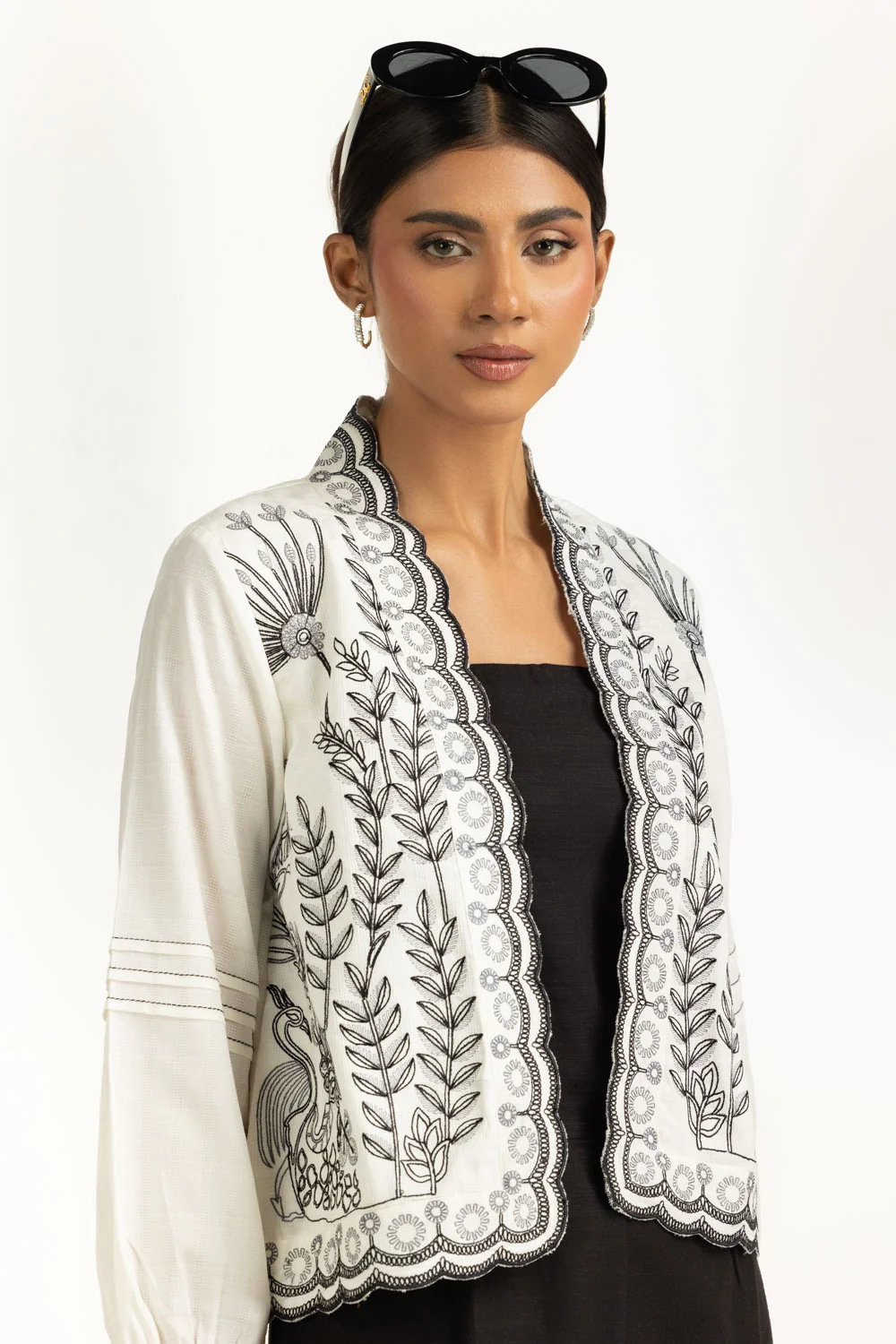 Dobby Embroidered Waist Coat - Image 5