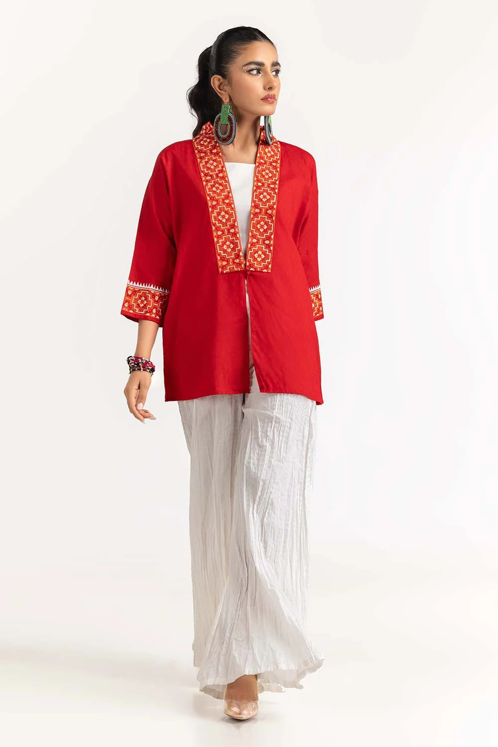 Dobby Screen Printed Kurti - Image 2