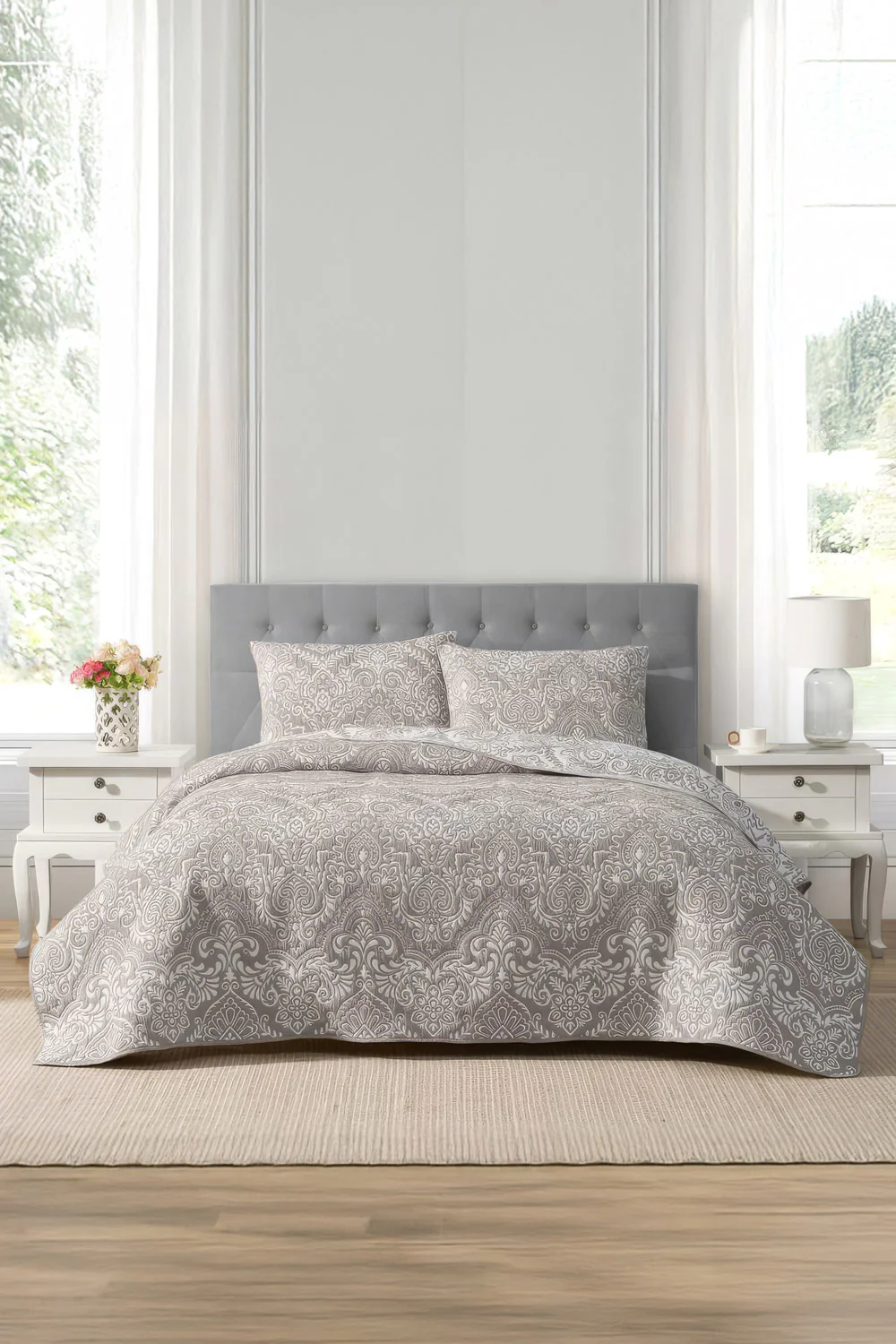 Doeskin Multi Layer Jacquard Bed Spread Set - Image 2