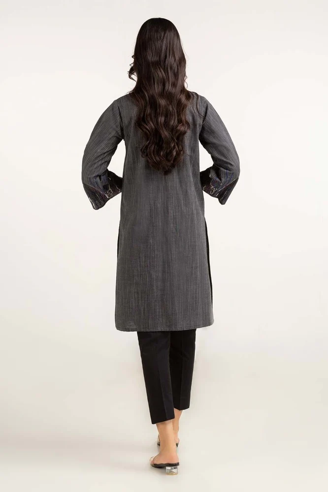 Dyed Cotton Yarn Dyed Embroidered Shirt - Image 5