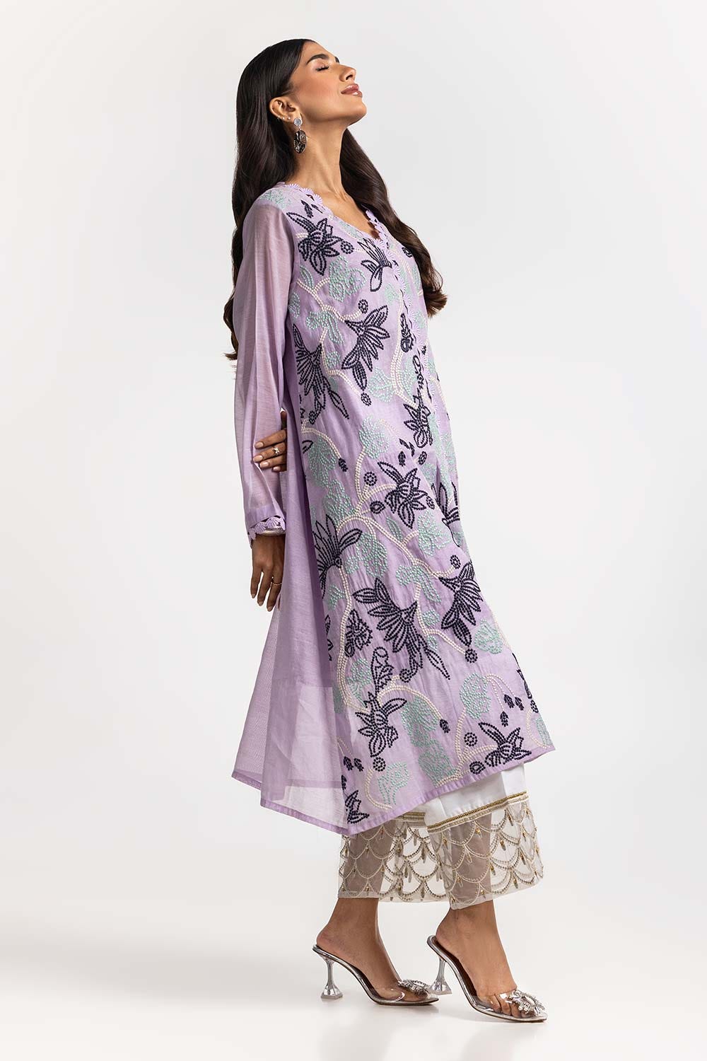 Dyed Cottonsilk Embroidered Shirt - Image 5