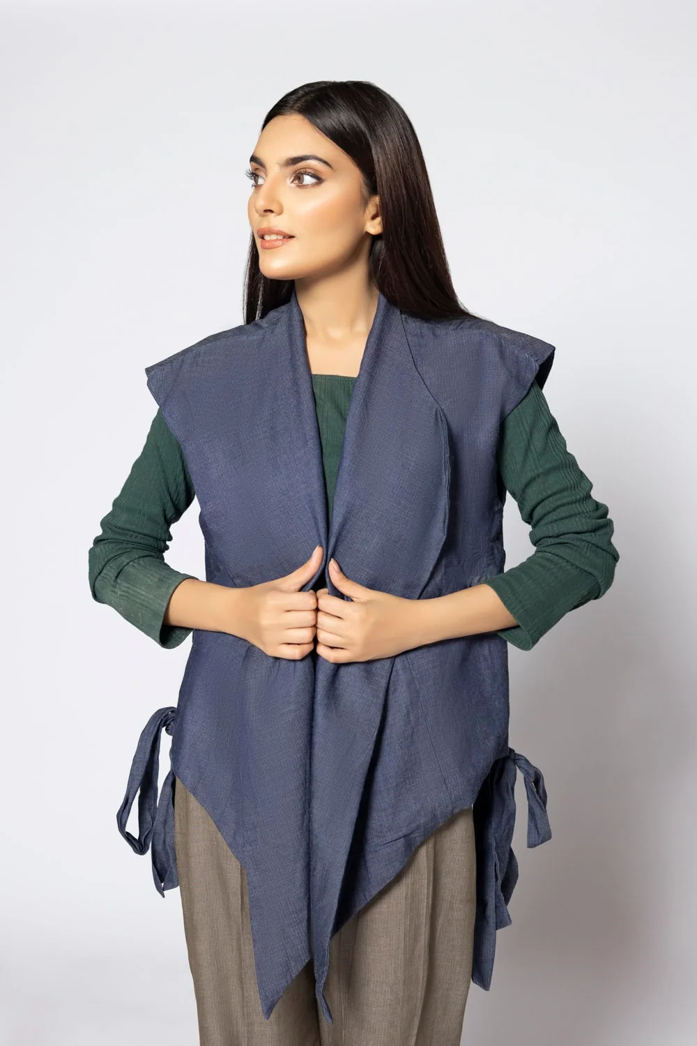 Dyed Denim Shirt And Trouser