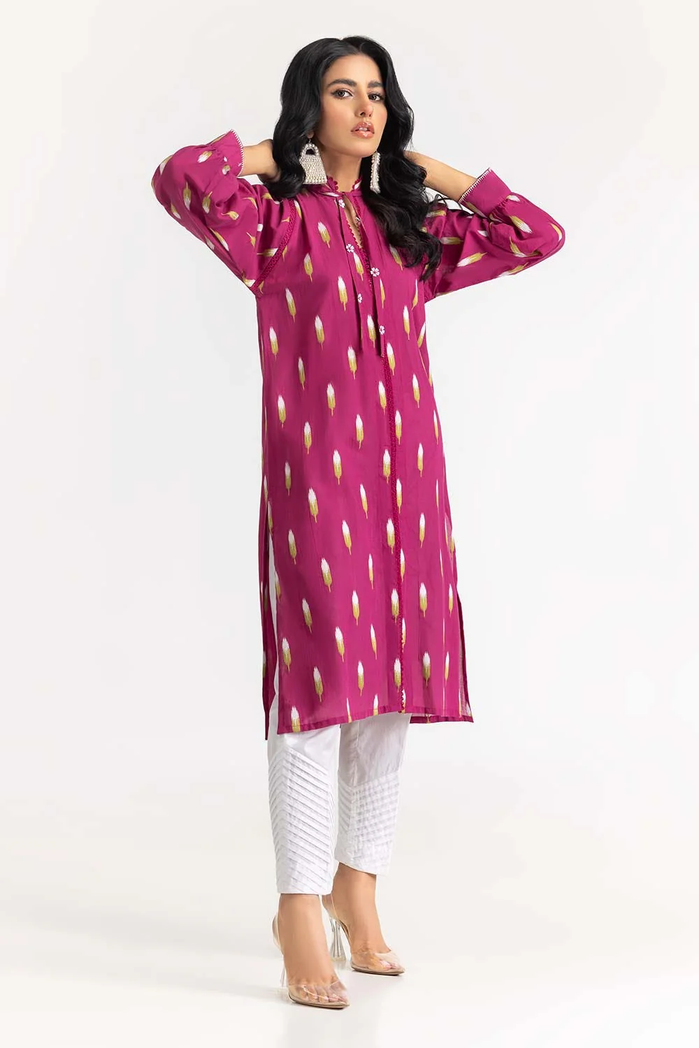 Dyed Jacquard Embelished Shirt - Image 4