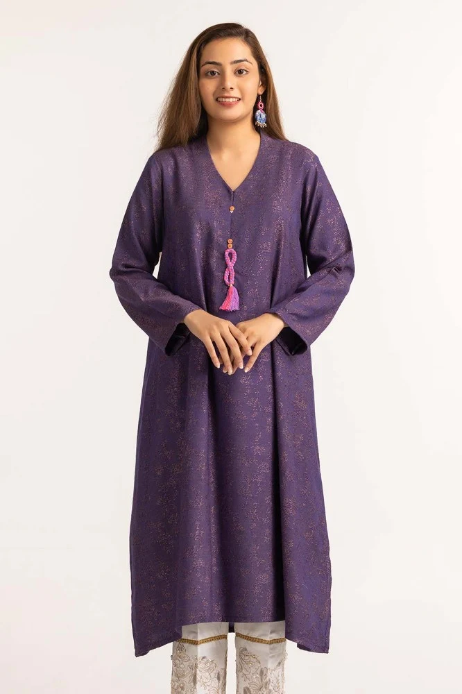 Dyed Jacquard Embellished Shirt - Image 2