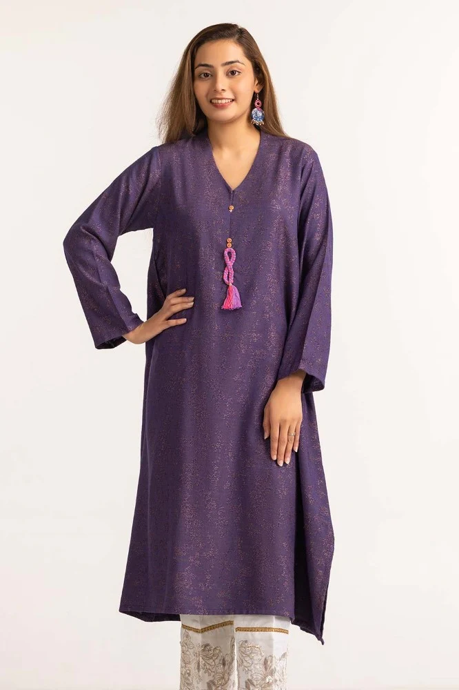 Dyed Jacquard Embellished Shirt - Image 3