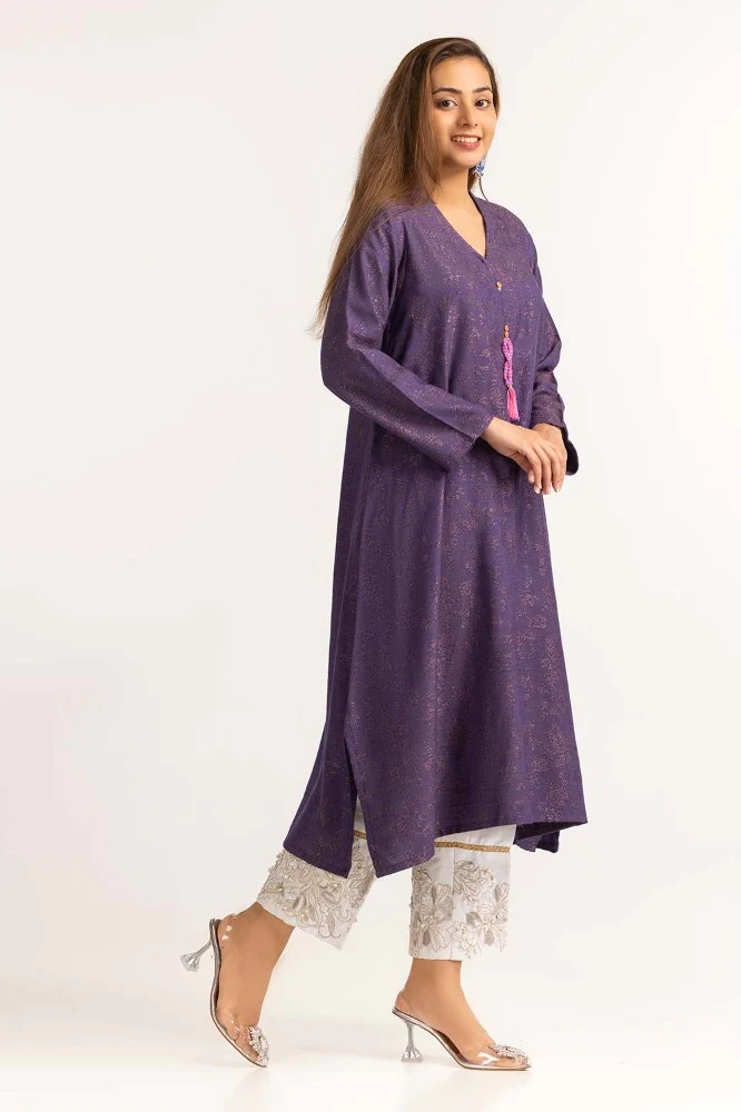 Dyed Jacquard Embellished Shirt - Image 4