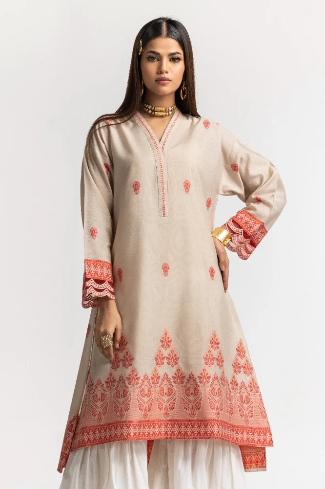 Dyed Khadi Jacquard Shirt - Image 2