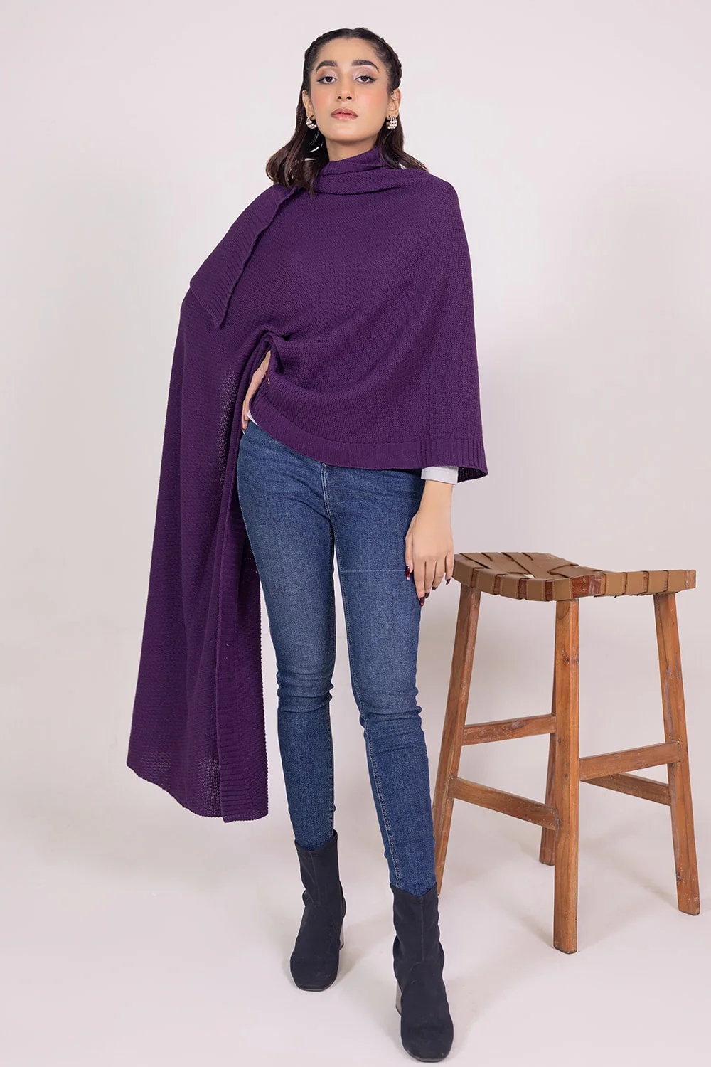 Dyed Knitted Shawl - Image 2