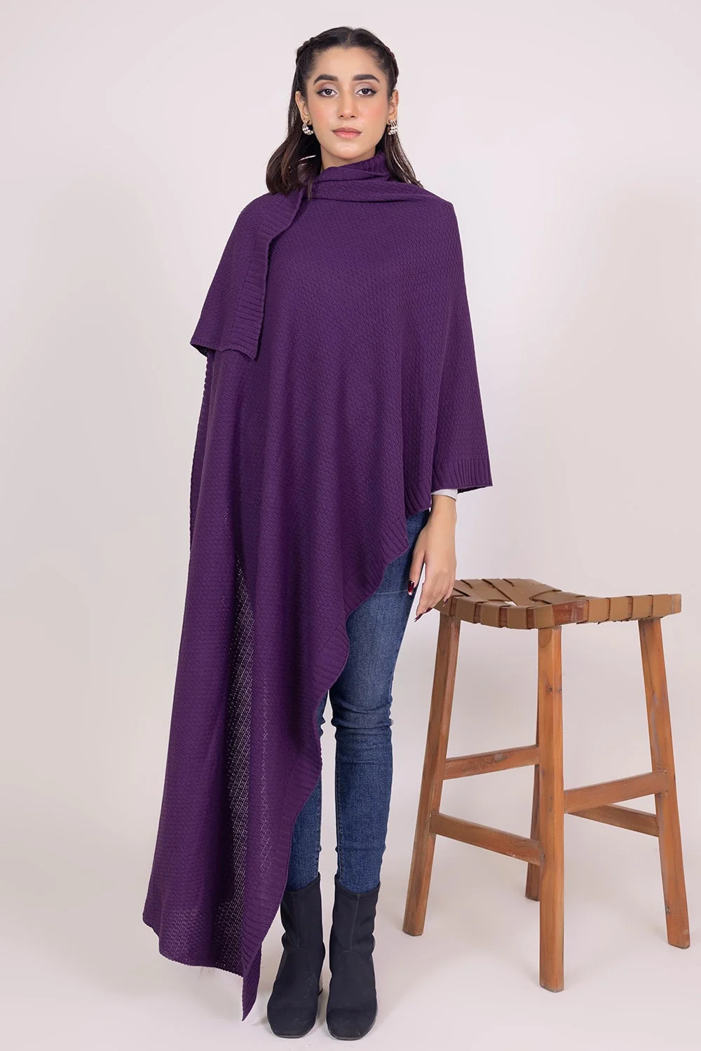 Dyed Knitted Shawl - Image 3