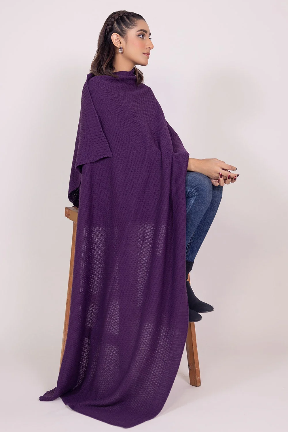 Dyed Knitted Shawl - Image 5