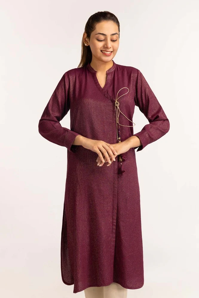 Dyed Moonlight Acrylic Viscose Embelished Shirt - Image 4