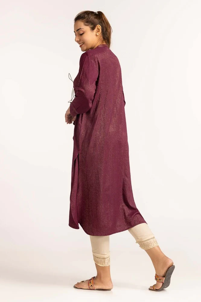 Dyed Moonlight Acrylic Viscose Embelished Shirt - Image 5