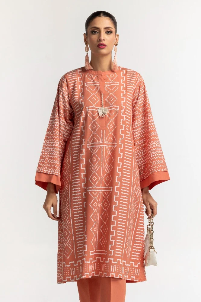 Dyed Polyester Viscose Screen Printed Shirt With Trouser - Image 4