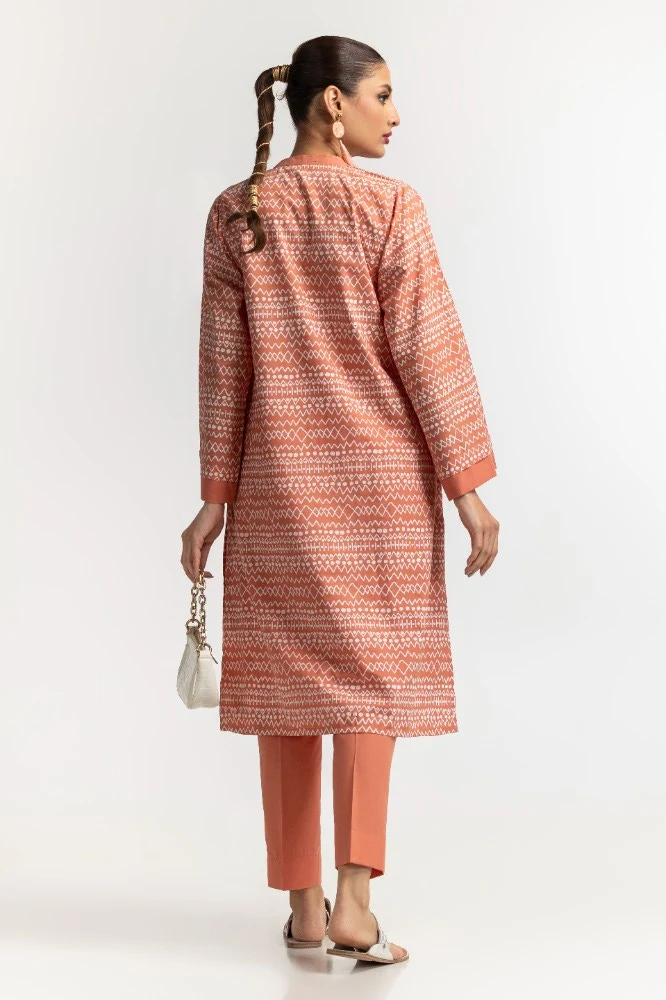 Dyed Polyester Viscose Screen Printed Shirt With Trouser - Image 5