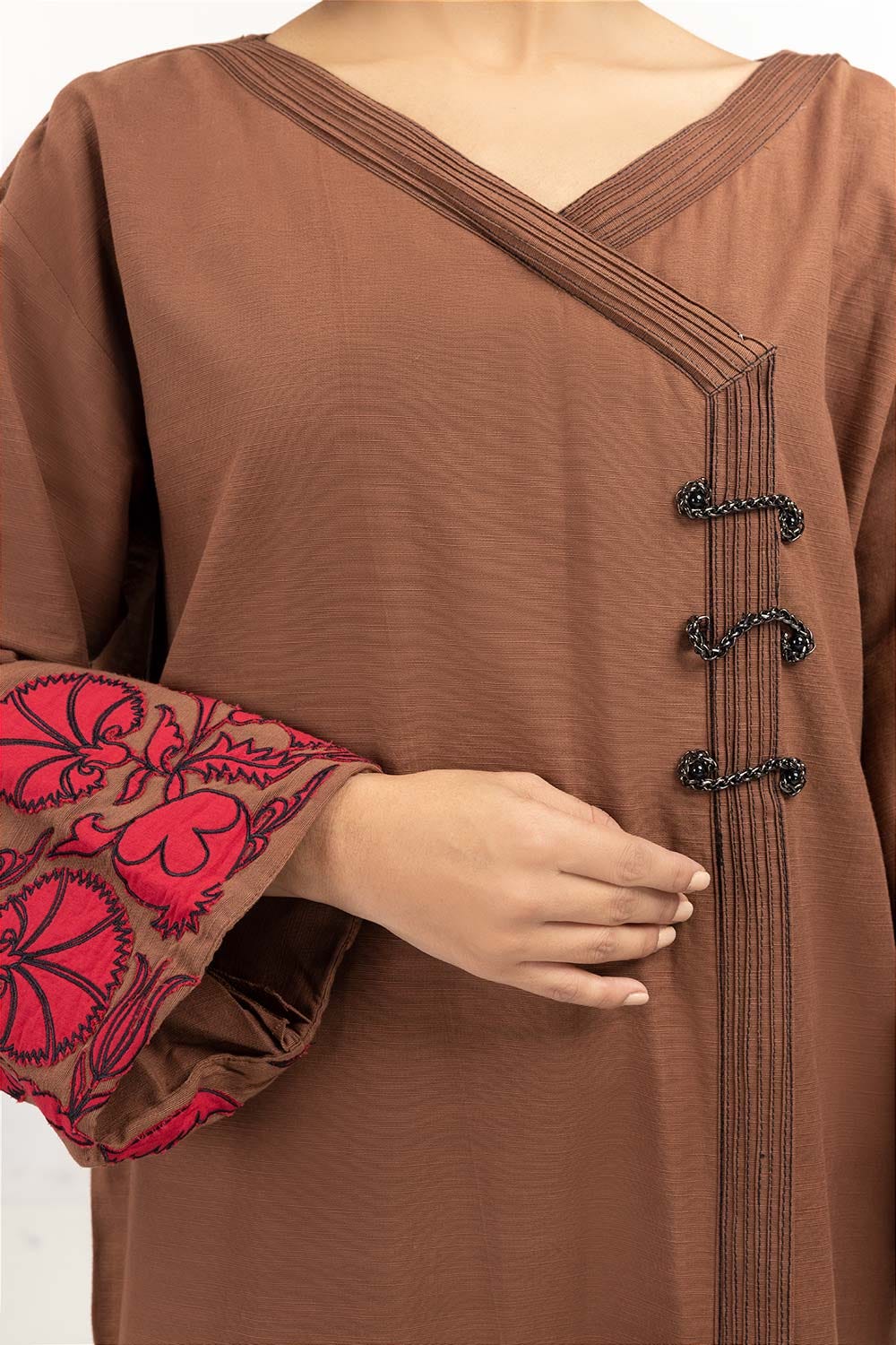 Embroidered Khaddar Shirt - Image 5