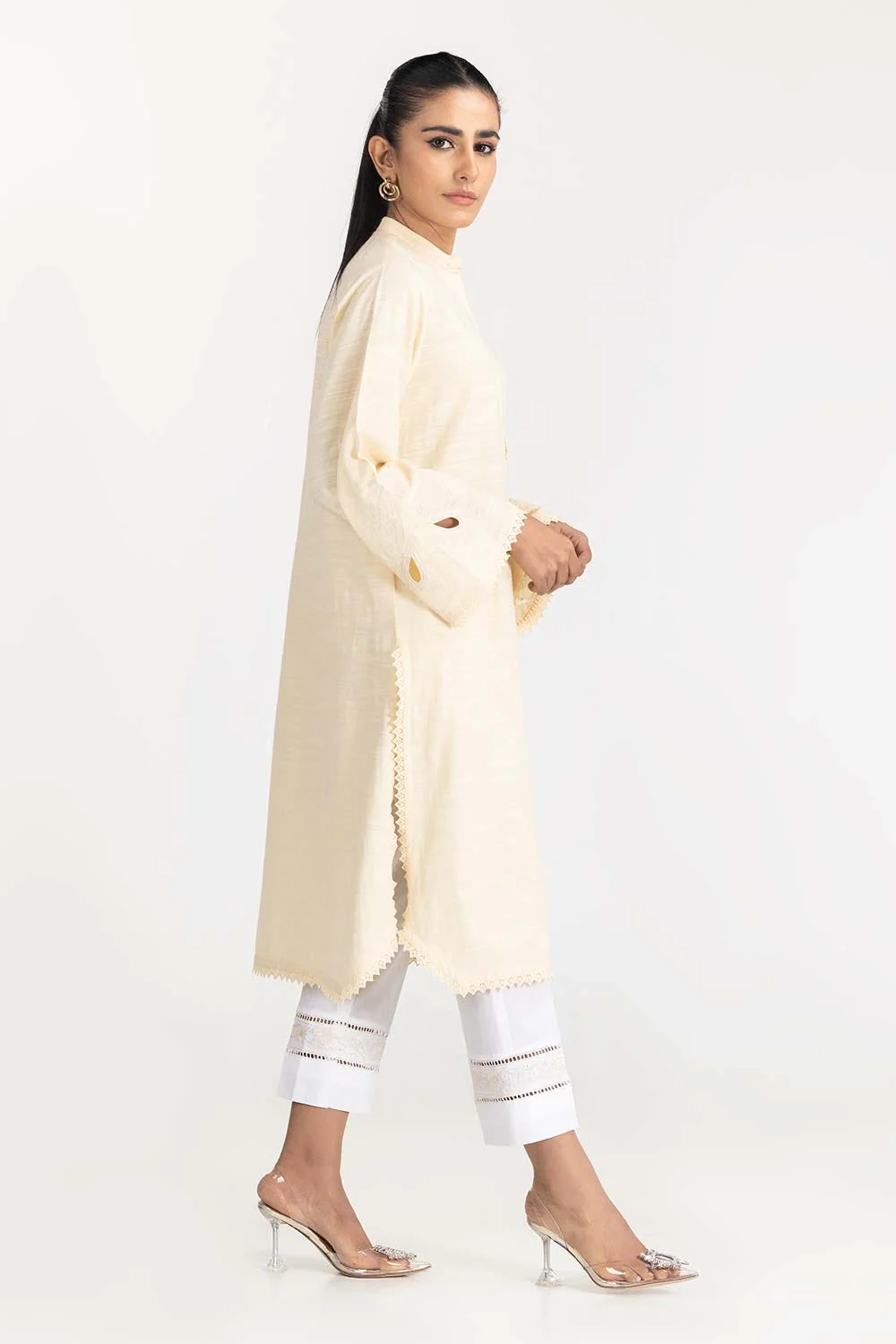 Embroidered Khaddar Shirt - Image 3