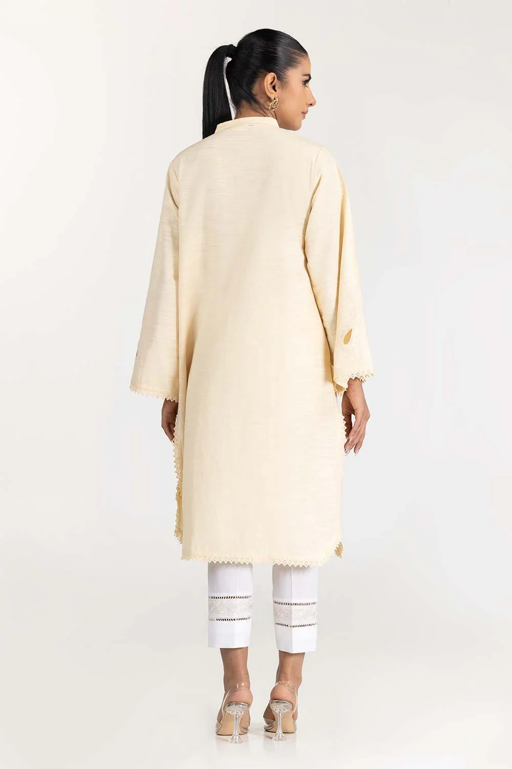 Embroidered Khaddar Shirt - Image 4