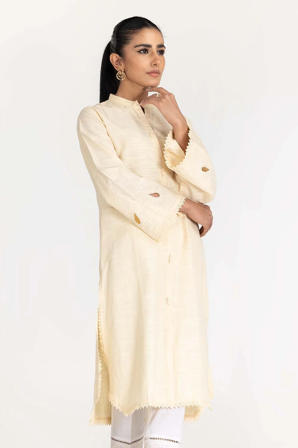 Embroidered Khaddar Shirt - Image 5
