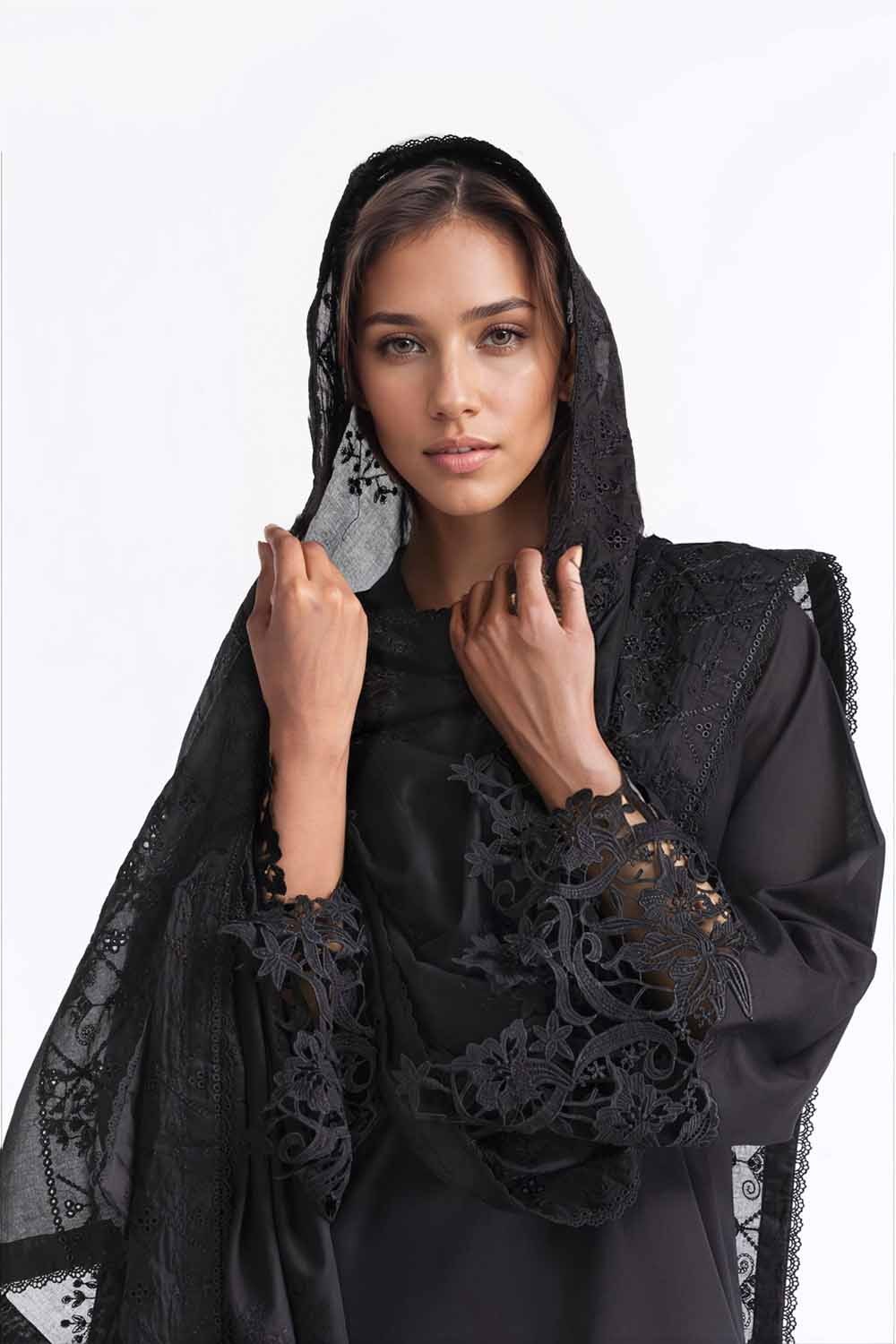 Embroidered Lawn Dupatta - Image 2
