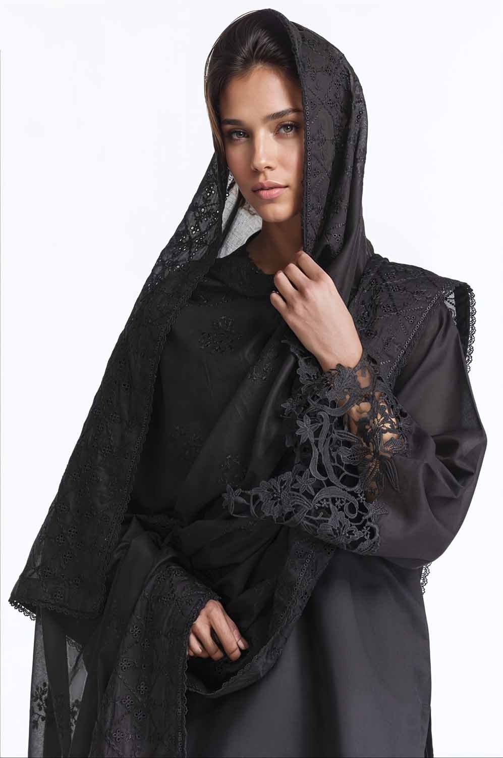 Embroidered Lawn Dupatta - Image 3
