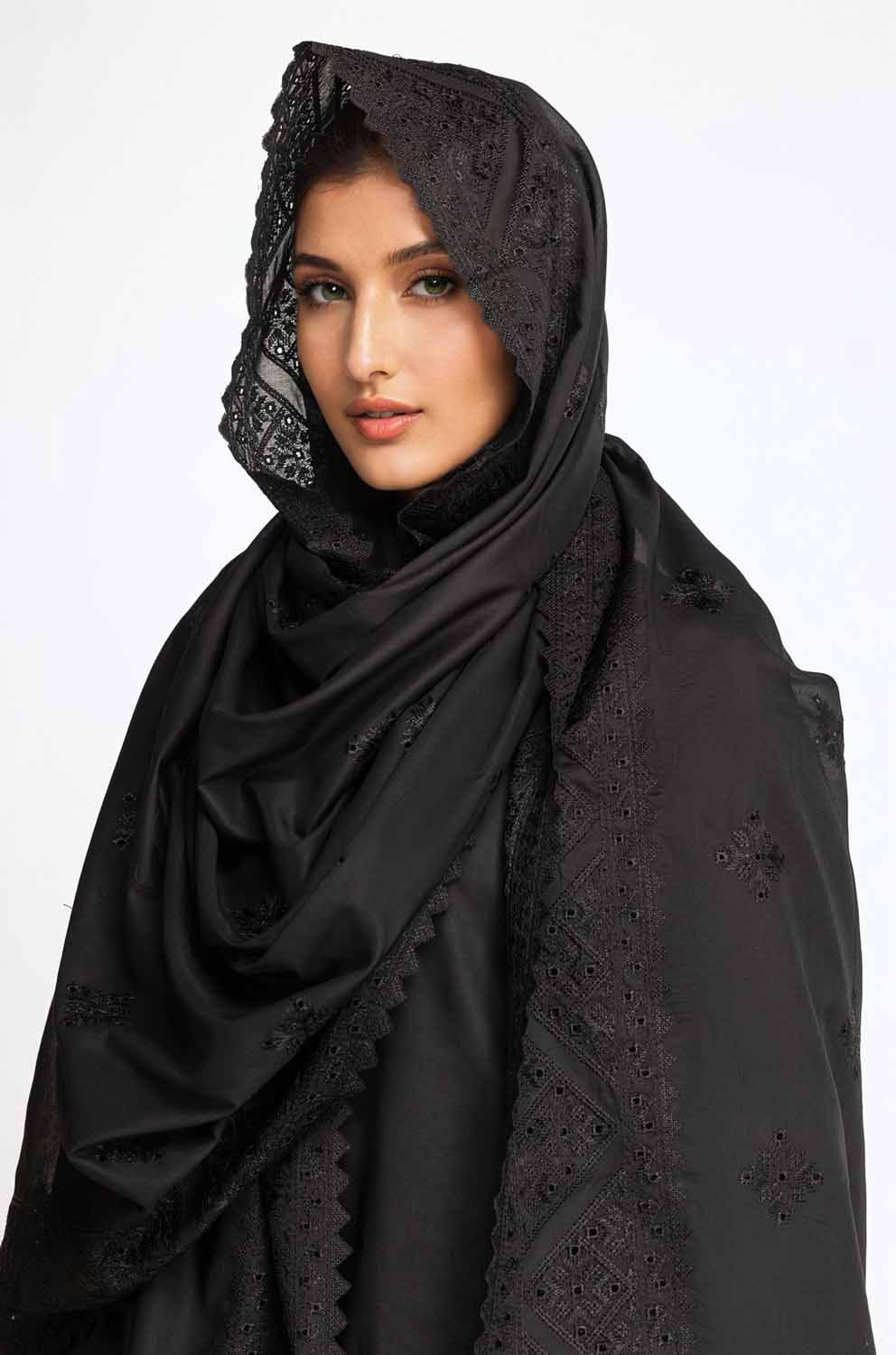 Embroidered Lawn Dupatta - Image 3