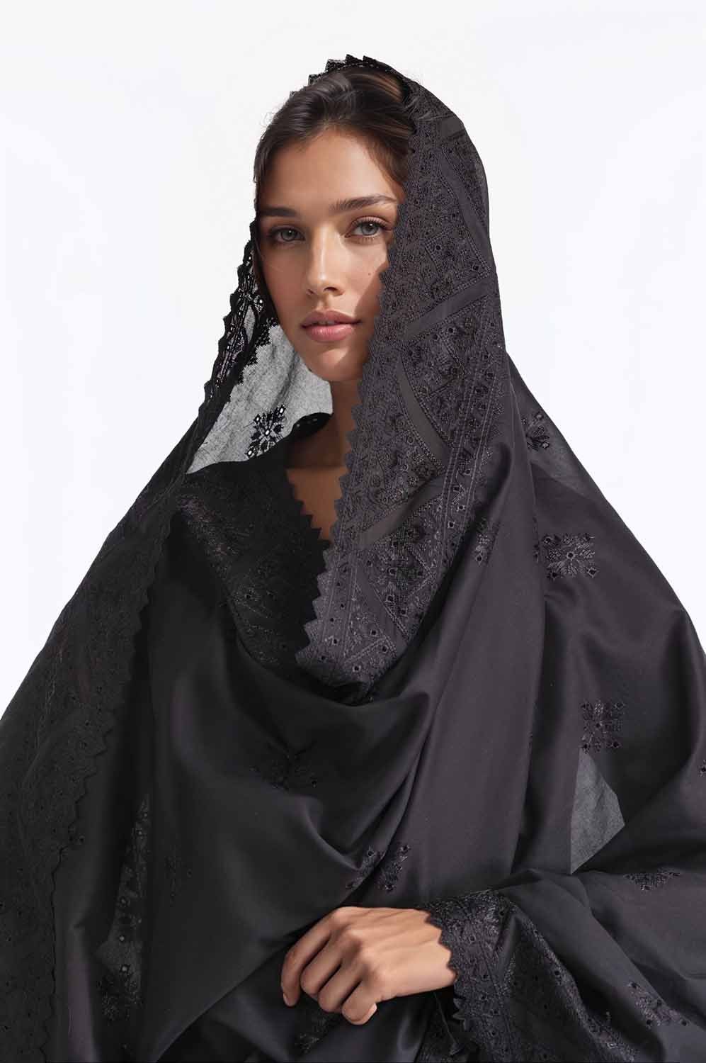 Embroidered Lawn Dupatta - Image 6