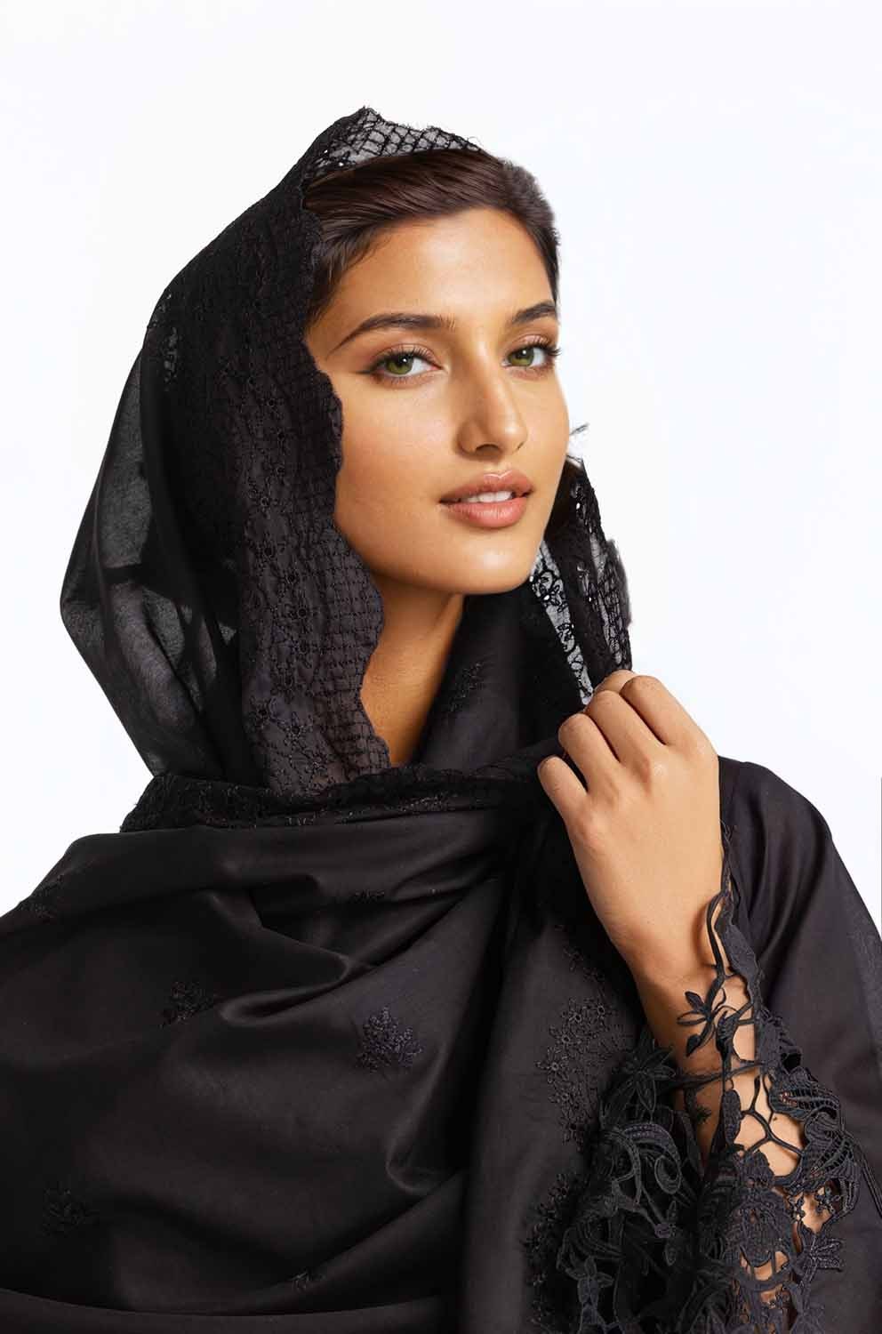 Embroidered Lawn Dupatta - Image 4