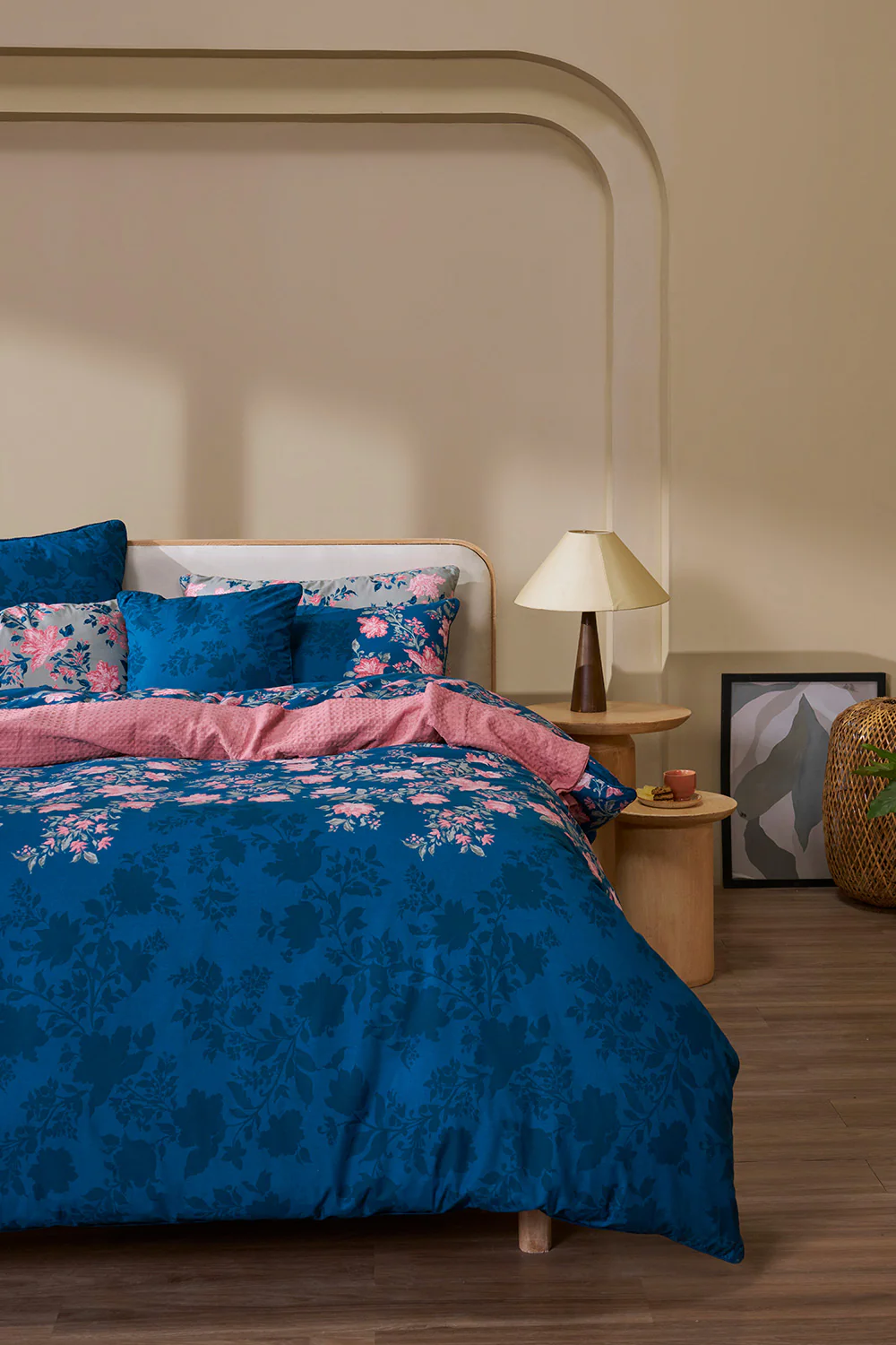 Flora Blue T-150 Quilt Cover Set - Image 5