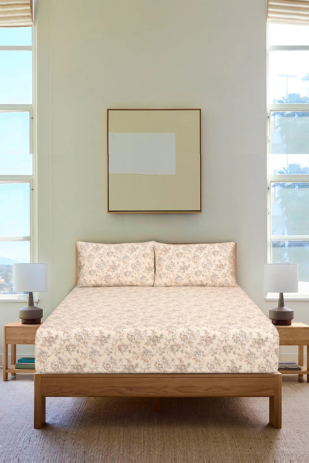 Gardenia Bloom T-200 Fitted Sheet Set - Image 4