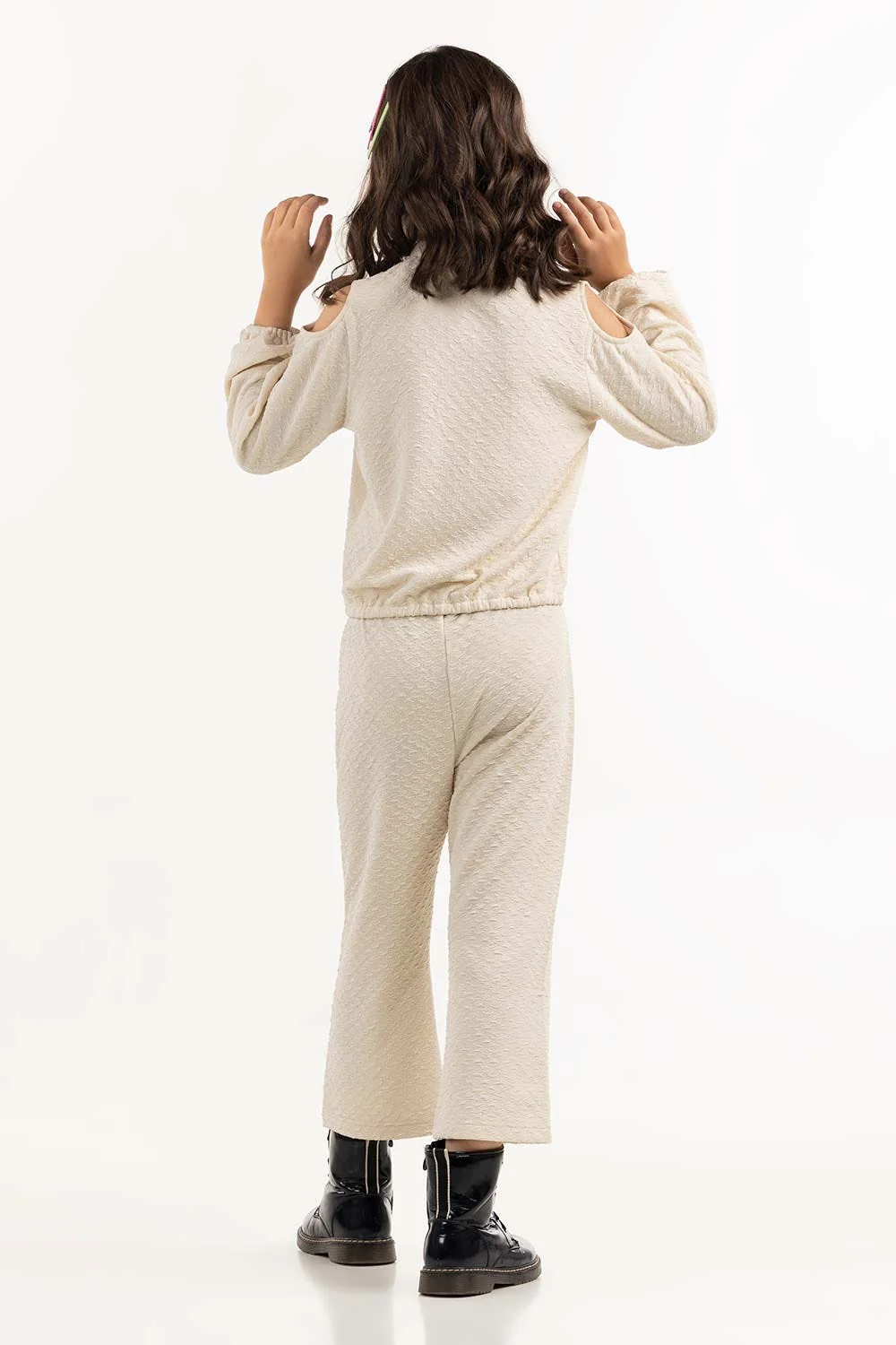 Girls Off-White Trouser - Image 3