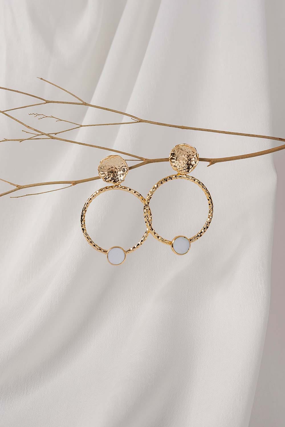 Gold Sun Earrings - Image 3