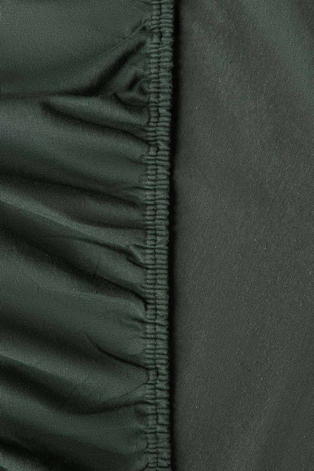 Green Forest Water Repellent Jersey Fitted Sheet - Image 3