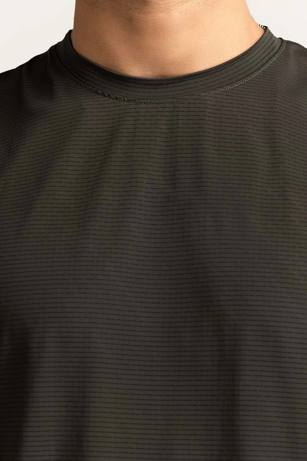 Green Textured Tee - Image 3
