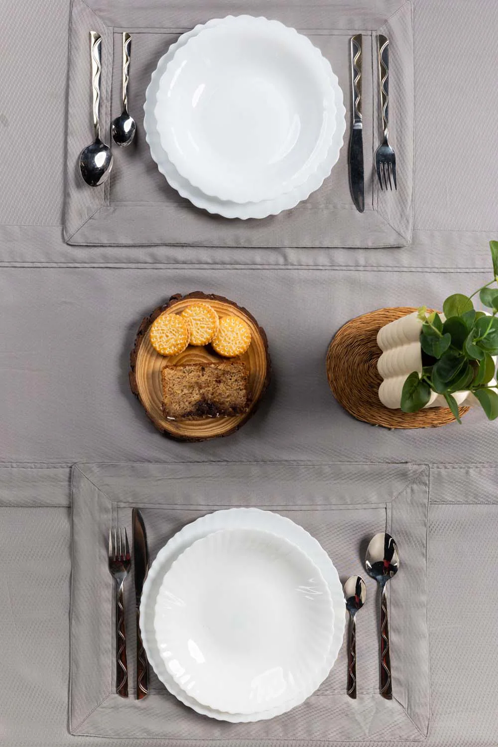 Grey Cube Dobby Table Cover - Image 5