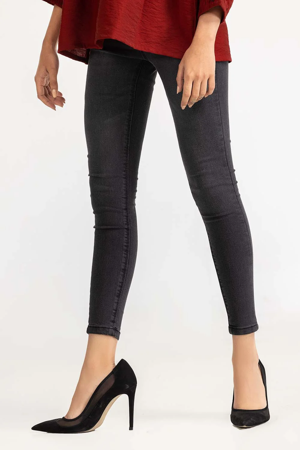 Grey Denim Jeans - Image 2