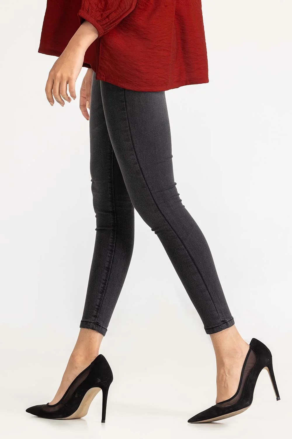 Grey Denim Jeans - Image 4
