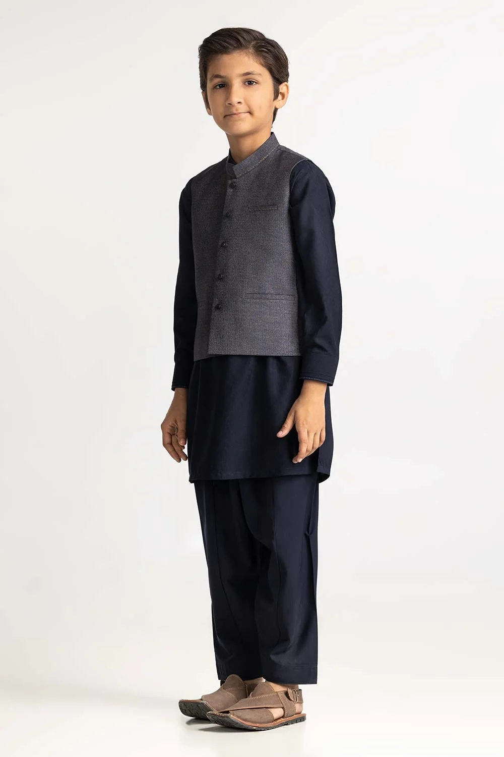 Grey Styling Waist Coat KWC-PD24-004 - Image 2