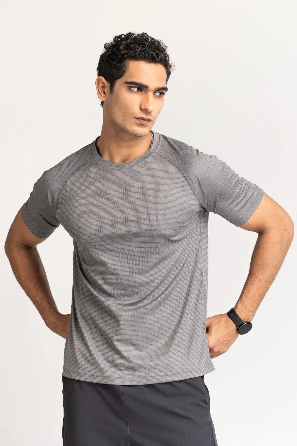 Grey Textured Tee - Image 2